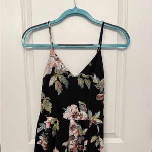Soprano Black Floral Mini Dress